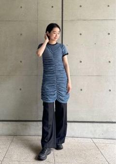 オオシマレイ oshima rei ワンピース　リネン　ブラック OSHIMA REI（ロングワンピース/マキシワンピース）のフリマ