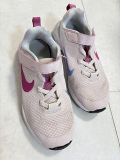 NIKE ナイキ キッズスニーカー 19cm ピンク×ブルー