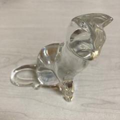 美品　Baccarat バカラ　フィギュリン　猫　キャット　置物