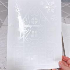 クリスマスステッカー　クリスマスウォールシール　８枚入り　ホワイト