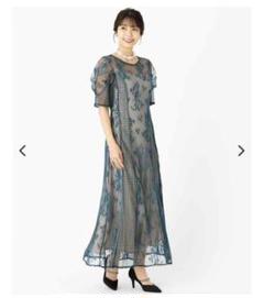Mサイズ　ラグナムーン　LADYパネルレースワンピース　グリーン LAGUNAMOON ドレス LADYパネルレースワンピース : ZOZOTOWN
