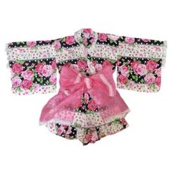 Y2K 大人用 浴衣ドレス 帯2点セット 薔薇柄 姫ギャル 平成GAL Y2K 大人用 浴衣ドレス 帯2点セット 薔薇柄 姫ギャル 平成GAL