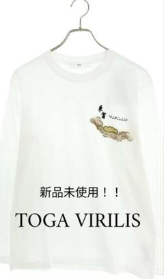 トーガ 日本製 ペイズリー切替 長袖 Tシャツ 48 ネイビー系 TOGA ロンT メンズ   【220124】