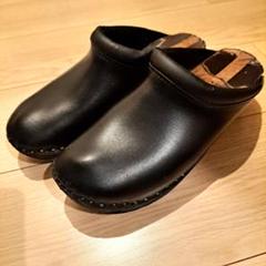 【送料無料！】TROENTORP トエントープ 黒 レザー サボ
