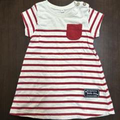 ベビー服ワンピース サイズ80 赤白ボーダー