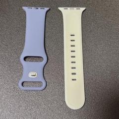❣️Apple Watch バンド ツートン シリコンバンド スリム 細い 軽量