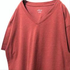 bcg 無地 プレーンTシャツ ピンク 桃色 朱色L 古着