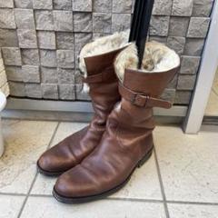 値下げ GUCCI グッチ メンズロングブーツ ファー付き ブラウン 41.5 値下げ GUCCI グッチ メンズロングブーツ ファー付き ブラウン 41.5