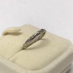 【超美品】シャネル マリッジリング 指輪 マトラッセ Pt950 #47