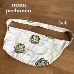 mina perhonen yukinohiハンドメイド ボディバッグ リネン麻 mina perhonen yukinohiハンドメイド ボディバッグ リネン麻