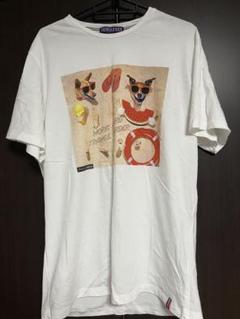極美品 FRENCHKICK フレンチキック 犬のTシャツ 白 XL