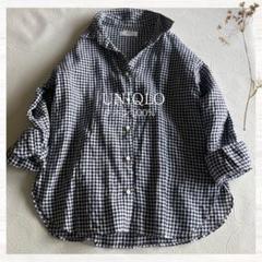 UNIQLO リネン100% ギンガムチェックシャツ ブラウス 長袖 ユニクロ