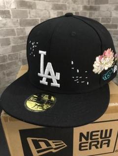 MLB大谷翔平所属LAドジャース桜吹雪タトゥー刺繍NewEraキャップ3/8 MLB大谷翔平所属LAドジャース桜吹雪タトゥー刺繍NewEraキャップ3