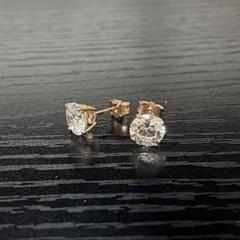 ジャギ☆アバランチ 14Kホワイトゴールド スタッズ ピアス 4mm AVALANCHE アバランチ 14K ローズゴールド スタッズ ピアス 7mm