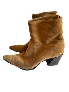 KNEE HIGH SPLIT LEATHER COWBOY BOOTS - Sandy Brown | ZARA