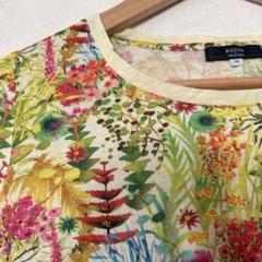 keith キース　リバティ　花柄　カットソー　Tシャツ　トップス M 38