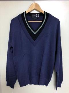 ラフシモンズ×フレッドペリー　Vネックニットセーター　S ネイビー 2025年最新】raf simons fred perry ニットの人気アイテム