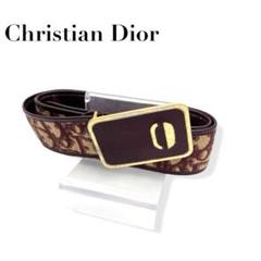 クリスチャンディオール　トロッター　ベルト　ゴールド　レッド Dior ワイド