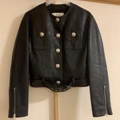 CELINE ノーカラージャケット チャコールグレー 38 - メルカリ