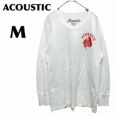 ACOUSTIC/アコースティック【M】セーター オフホワイト プリント