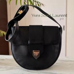 極美品 YSL イヴサンローラン レザーショルダーバッグ