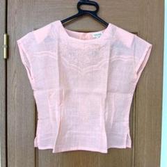 MARULINNE ピンク 刺繍 ブラウス　フレンチスリーブ　肩パットのサムネイル