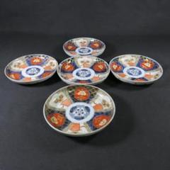 ノア Y554-3 古伊万里 色絵 小皿 3種 計19枚 VV 古伊万里 色絵 リスに葡萄図 5寸皿 5枚セット