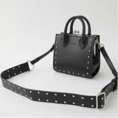 MOUSSY マウジー バッグ ワイルドリベット無地ショルダーバッグショルダ3