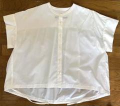 【未使用品】ニコルソンアンドニコルソン　バンドカラーブラウス　シャツ　半袖　白 nicolson&nicolson ブラウス シャツ nicholson＆nicholson