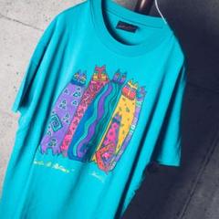 古着 Tシャツ 動物 猫 デザイン レトロ 古着女子