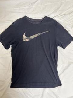 00s Nike カモフラージュロゴ Tシャツ ブラック 迷彩 y2k M