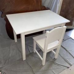美品　IKEA イケア　SUNDVIK テーブル　チェア　セット SUNDVIK スンドヴィーク 子ども用テーブル, ホワイト, 76x50 cm