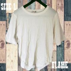 ラスト１点　flame 半袖 Tシャツ Lサイズ ホワイトのサムネイル