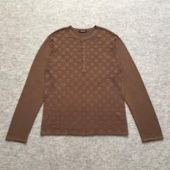 COMME CA ISM 長袖シャツ ブロックチェックブラウン L 071101