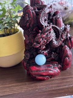 下り龍 木彫り