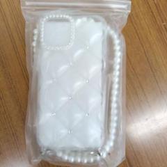 パールチェーンiphone12ケースクリア　スマホケース　キラキラ
