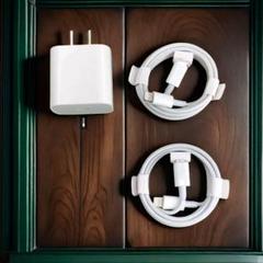 1個 充電器 2本セット iPhone タイプC ライトニングケーブ Apy3a