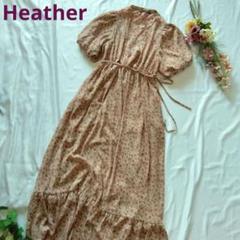 Heather 小花柄▪パフスリーブマキシ丈ロングワンピース　F