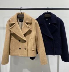 Theory 22aw ショート丈Pコート 320ライトココア - メルカリ