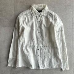 ワッフリッシュワッフル　フリル　レース　リネン　綿　ブラウス ワッフリッシュワッフル フリル レース リネン 綿 ブラウス
