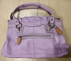 coach コーチ　薄紫 レザー ハンドバッグ