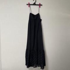 美品！arpege story 撥水ボリュームキャミロングワンピース ブラック 美品！arpege story 撥水ボリュームキャミロングワンピース