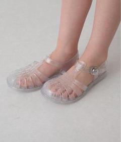新品　16.0㎝ クリアラメラバーサンダル　プリンセス　白お姫様 キッズサンダル
