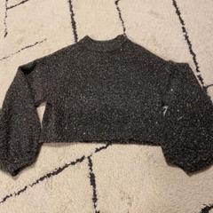 完売品！ZARA スパンコール刺繍入り異素材ニットトップス - メルカリ