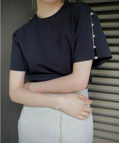 美品　ルシェルブルー　バロック　パール Tシャツ　グレー　半袖 美品 ルシェルブルー バロック パール Tシャツ グレー 半袖