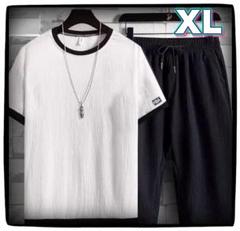 メンズ セットアップ XL ルームウェア 上下セット 夏 吸汗速乾黒 半袖