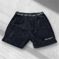 Cph/Golf™ コーデュロイショートパンツ ブラック ADJUSTABLE CORDUROY SHORTS - BLACK - – Cph/Golf™︎