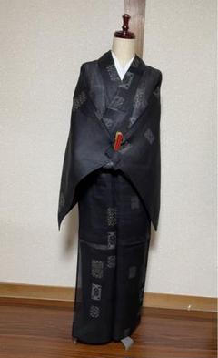麻・能登上布着物・黒地・手織り・苧麻 楽天市場】夏 紳士 男性 希少 能登上布 苧麻 残布あり 亀甲 黒