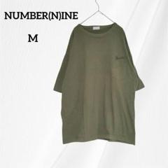 ☆ ナンバーナイン Tシャツ　ロゴ　M　カーキ　 サイズ2　メンズ　綿100％