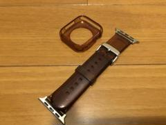 【即日発送】Apple Watch Band 44mm TPU 透明 ブラウン